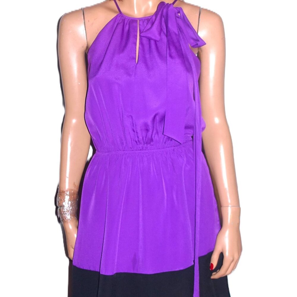 Express Black Purple Petite Dress S